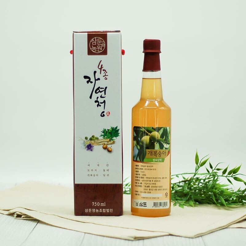 삼둔 영농조합법인,국내산 삼둔농원 선물용 전통 수제 개복숭아청 750ml