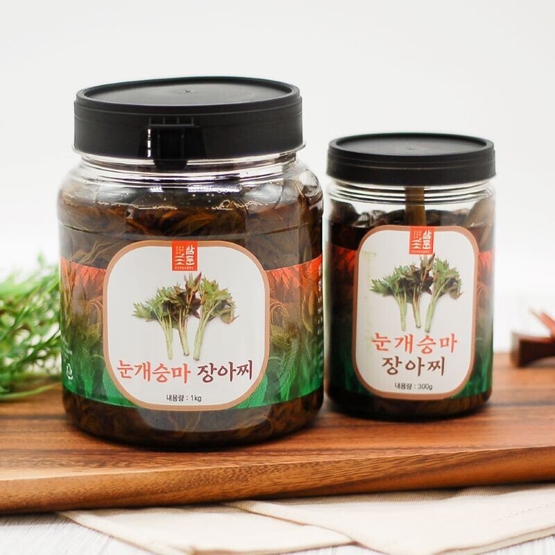 삼둔 영농조합법인,강원도 홍천 삼둔농원 눈개승마 장아찌 1kg / 300g